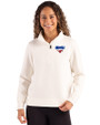 SMU Mustangs Cutter & Buck Roam Epic Versatility Recycled Womens Quarter Zip Pullover Shell Front