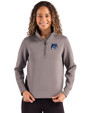 New Hampshire Wildcats College Vault Cutter & Buck Roam Epic Versatility Recycled Womens Quarter Zip Pullover Elemental Grey Front