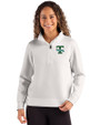 Tulane Green Wave College Vault Cutter & Buck Roam Epic Versatility Recycled Womens Quarter Zip Pullover Solitare Front