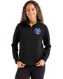 Air Force Falcons College Vault Cutter & Buck Roam Epic Versatility Recycled Womens Quarter Zip Pullover Black Front