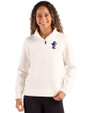 Kansas Jayhawks College Vault Cutter & Buck Roam Epic Versatility Recycled Womens Quarter Zip Pullover Shell Front