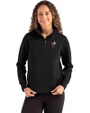 Ohio State Brutus Vintage Cutter & Buck Roam Epic Versatility Recycled Womens Quarter Zip Pullover Black Front