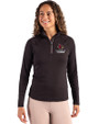 Louisville Cardinals Alumni Cutter & Buck Coastline Epic Comfort Recycled Women’s Quarter Zip Black Front