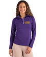 LSU Tigers Alumni Cutter & Buck Coastline Epic Comfort Recycled Women’s Quarter Zip College Purple Front