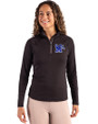 Memphis Tigers Cutter & Buck Coastline Epic Comfort Recycled Women’s Quarter Zip Black Front