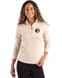 Florida State Seminoles College Vault Cutter & Buck Coastline Epic Comfort Recycled Women’s Quarter Zip Wheat Front