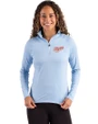 Dayton Flyers College Vault Cutter & Buck Coastline Epic Comfort Recycled Women’s Quarter Zip Atlas Light Blue Front