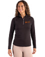 Idaho State Bengals College Vault Cutter & Buck Coastline Epic Comfort Recycled Women’s Quarter Zip Black Front