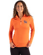 Clemson Tigers College Vault Cutter & Buck Coastline Epic Comfort Recycled Women’s Quarter Zip College Orange Front
