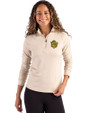 Missouri Tigers College Vault Cutter & Buck Coastline Epic Comfort Recycled Women’s Quarter Zip Wheat Front
