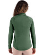 Michigan State Spartans College Vault Cutter & Buck Coastline Epic Comfort Recycled Women’s Quarter Zip Hunter Green Back