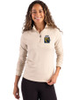 FIU Panthers College Vault Cutter & Buck Coastline Epic Comfort Recycled Women’s Quarter Zip Wheat Front