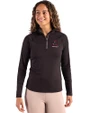 Alabama Crimson Tide College Vault Cutter & Buck Coastline Epic Comfort Recycled Women’s Quarter Zip Black Front