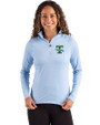 Tulane Green Wave College Vault Cutter & Buck Coastline Epic Comfort Recycled Women’s Quarter Zip Atlas Light Blue Front