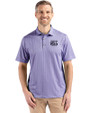 2026 PGA Women's Championship Cutter & Buck Pike Eco Shadow Check Print Recycled Mens Polo Hyacinth Front