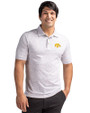 Iowa Hawkeyes Cutter & Buck Advantage Tri-Blend Space Dye Mens Polo Elemental Grey Front