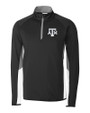 Texas A&M Aggies Cutter & Buck Traverse Colorblock Stretch Quarter Zip Mens Pullover Black Mannequin