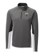 Howard Bison Cutter & Buck Traverse Colorblock Stretch Quarter Zip Mens Pullover Elemental Grey Mannequin