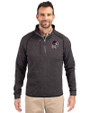 Georgia Bulldogs Cutter & Buck Mainsail Sweater-Knit Mens Half Zip Pullover Jacket Charcoal Heather Front