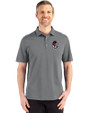 Georgia Bulldogs Cutter & Buck Advantage Refresh Epic Confidence Recycled Mens Tri-Blend Pique Polo Elemental Grey Front