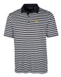 Iowa Hawkeyes Cutter & Buck Mens Forge Polo Multi Stripe Black Mannequin