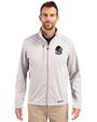 Georgia Bulldogs Cutter & Buck Evoke Softshell Recycled Full Zip Mens Jacket CONCRETE Front
