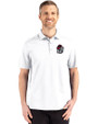 Georgia Bulldogs Cutter & Buck Advantage Refresh Epic Confidence Recycled Mens Big & Tall Tri-Blend Pique Polo White Front