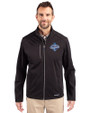 Los Angeles Dodgers 2025 World Series Champions Cutter & Buck Evoke Softshell Recycled Full Zip Mens Jacket Black Front