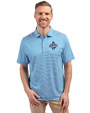 Los Angeles Dodgers 2025 World Series Champions Cutter & Buck Forge Eco Double Stripe Stretch Recycled Mens Polo Digital/White Front