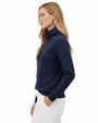 Clique Haven Recycled Womens High Collar Pullover Sweatshirt Dark Navy Side