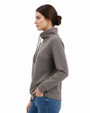 Clique Haven Recycled Womens High Collar Pullover Sweatshirt Pistol Side