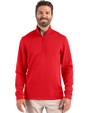Clique Haven Recycled Mens Quarter Zip Pullover Red Front