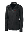 Eastern Washington Eagles Cutter & Buck Epic Easy Care Nailshead Womens Long Sleeve Dress Shirt Black Mannequin