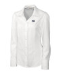 Jackson State Tigers Cutter & Buck Epic Easy Care Nailshead Womens Long Sleeve Dress Shirt White Mannequin