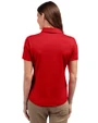 Georgia Bulldogs Alumni Cutter & Buck Prospect Eco Textured Stretch Recycled Womens Short Sleeve Polo Red Back