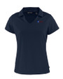 Fairleigh Dickinson Knights Cutter & Buck Daybreak Eco Recycled Womens V-neck Polo Navy Blue Mannequin