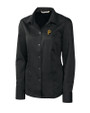 Pittsburgh Pirates Cutter & Buck Epic Easy Care Nailshead Womens Long Sleeve Dress Shirt Black Mannequin