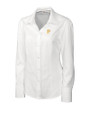 Pittsburgh Pirates Cutter & Buck Epic Easy Care Nailshead Womens Long Sleeve Dress Shirt White Mannequin