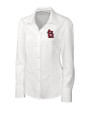 St. Louis Cardinals- Cutter & Buck Epic Easy Care Nailshead Womens Long Sleeve Dress Shirt White Mannequin