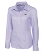 Baltimore Ravens Cutter & Buck Epic Easy Care Nailshead Womens Long Sleeve Dress Shirt Opal Mannequin