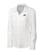 Buffalo Bills Cutter & Buck Epic Easy Care Nailshead Womens Long Sleeve Dress Shirt White Mannequin