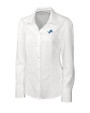 Detroit Lions Cutter & Buck Epic Easy Care Nailshead Womens Long Sleeve Dress Shirt White Mannequin