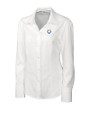 Indianapolis Colts Cutter & Buck Epic Easy Care Nailshead Womens Long Sleeve Dress Shirt White Mannequin