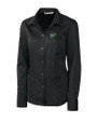 South Florida Bulls Cutter & Buck Epic Easy Care Nailshead Womens Long Sleeve Dress Shirt Black Mannequin