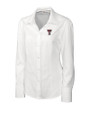 Texas Tech Red Raiders Cutter & Buck Epic Easy Care Nailshead Womens Long Sleeve Dress Shirt White Mannequin