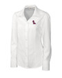 Ole Miss Rebels Cutter & Buck Epic Easy Care Nailshead Womens Long Sleeve Dress Shirt White Mannequin