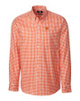 Clemson Tigers Cutter & Buck Men's L/S League Gingham College Orange Mannequin