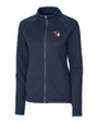 Cleveland Guardians Cutter & Buck Womens Discovery Windblock Jacket Admiral Mannequin