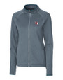 Cleveland Guardians Cutter & Buck Womens Discovery Windblock Jacket Soapstone Mannequin