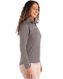 BIG 12 Conference -  Cutter & Buck Coastline Epic Comfort Recycled Women’s Quarter Zip Elemental Grey Side
